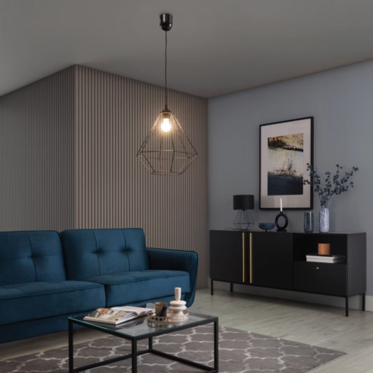 Lustra ELTAP, Brevitas, 35x90 cm, 1xE27, 15W, otel, negru - imagine 6